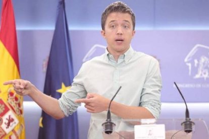 Errejón, este martes en una comparecencia en el Congreso.