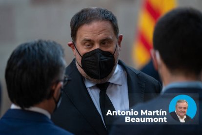 Junqueras en la toma de posesión de Aragonés.