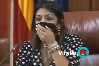 La cara de la presidenta del Parlamento andaluz al ver la rata