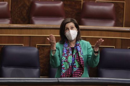 Margarita Robles este miércoles en el Congreso.