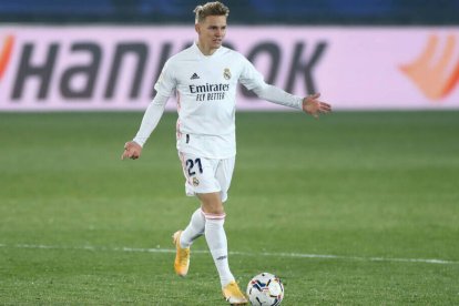 Odegaard, durante un partido de la pasada temporada