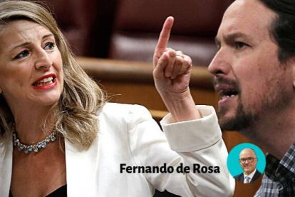 Yolanda Díaz y Pablo Iglesias