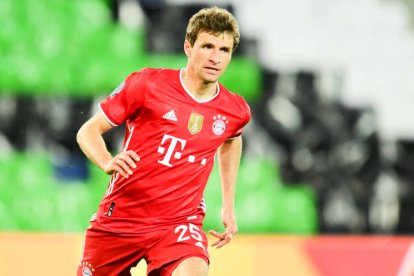 Thomas Müller, en un encuentro reciente con el Bayern de Munich.