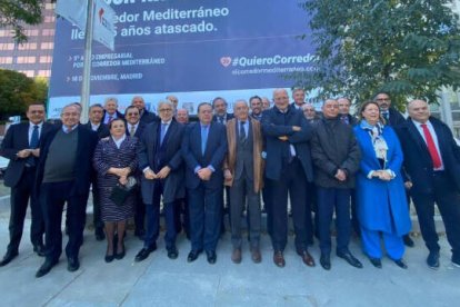 Empresarios valencianos en la cumbre del Corredor Mediterráneo en Madrid