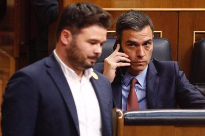 Gabriel Rufián y Pedro Sánchez