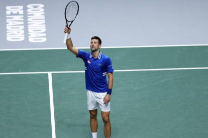 Novak Djokovic, a la conclusión de uno de los últimos partidos que disputó el pasado año.