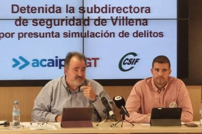 Jorge Vilas, responsable nacional de CSIF prisiones, y José Ramón López, presidente de ACAIP-UGT.