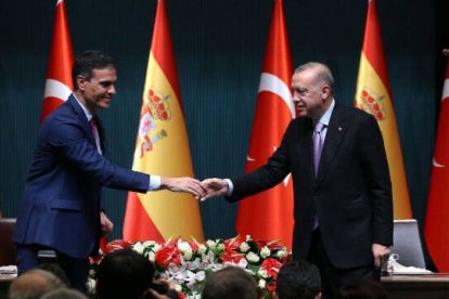 Sánchez y Erdogan en la pasada cumbre España-Turquía en Ankara