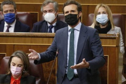 El líder del PP, Pablo Casado
