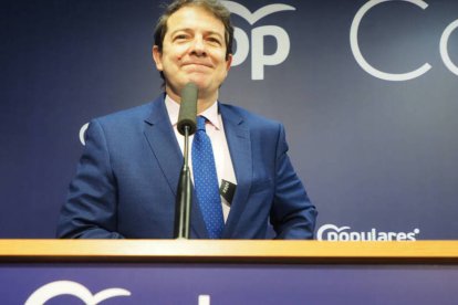 El presidente en funciones de la Junta de Castilla y León, Alfonso Fernádez Mañueco