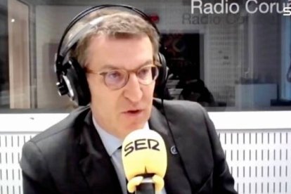 Feijóo en la entrevista en la SER