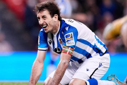 Mikel Oyarzábal, en un partido de la presente temporada.