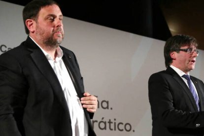 Junqueras y Puigdemont en una imagen de archivo