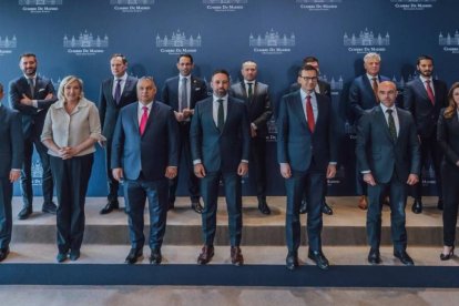 Santiago Abascal liderando la Cumbre de Madrid