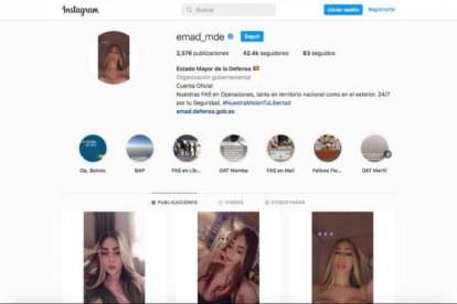 Perfil de Instagram del Estado Mayor de la Defensa