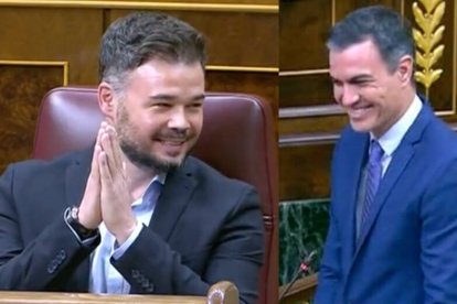 Gabriel Rufián y Pedro Sánchez