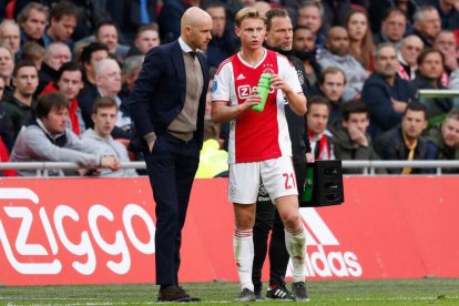 Ten Hag y De Jong, en una foto de archivo cuando ambos pertenecían al Ajax.