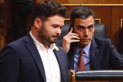 Gabriel Rufián y Pedro Sánchez