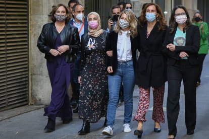 Ada Colau, Fátima Hamed Hossain, Yolanda Díaz, Mónica García, Mónica Oltra