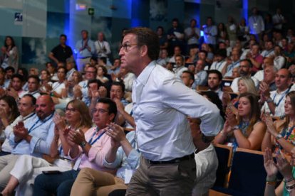 Feijóo en el congreso del PP de Extremadura