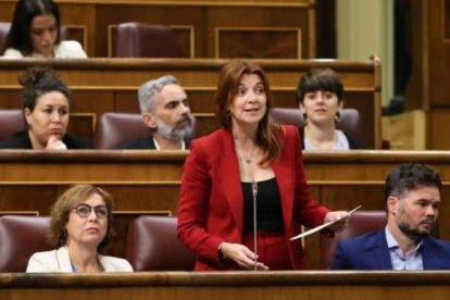 La número dos de ERC en el Congreso, este miércoles.