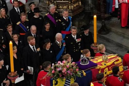 Los Reyes de España en el funeral de Isabel II