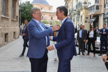 Ximo Puig en su encuentro con Pedro Sánchez