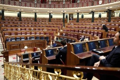 Aspecto del hemiciclo semivacío