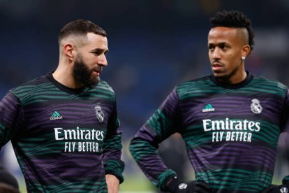 Benzema y Militao, en un partido reciente.