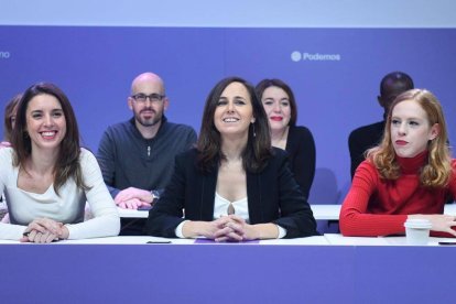 Montero, Belarra y Vestrynge en la ejecutiva de Podemos.