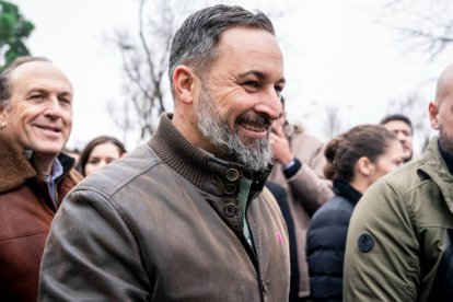 Santiago Abascal, en la manifestación celebrada en Madrid la pasada semana.