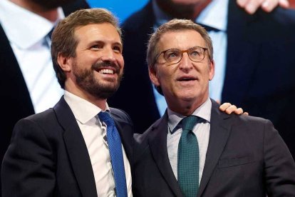 Pablo Casado y Alberto Núñez Feijóo.