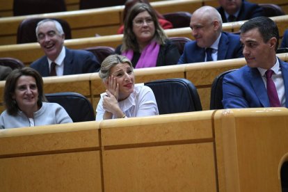 Yolanda Díaz, en el Senado este martes.