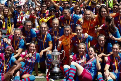 El Fútbol Club Barcelona se proclamó campeón de la Copa de la Reina el pasado mes de mayo.