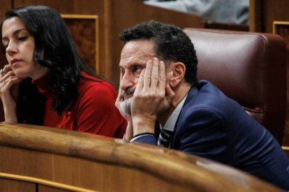 La líder de Ciudadanos, Inés Arrimadas y el portavoz parlamentario en el Congreso, Edmundo Bal