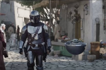 Una imagen de la tercera temporada de The Mandalorian.