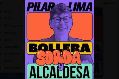 Cartel que ha hecho Podemos para estirar lo de "sorda y bollera"