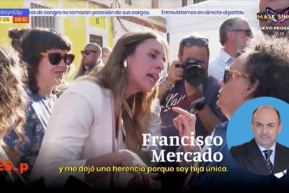 Irene Montero, en su enfrentamiento con una mujer en la calle.