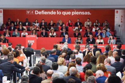 Reunión del último Comité Federal del PSOE