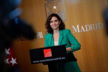 Isabel Díaz Ayuso en la Asamblea de Madrid