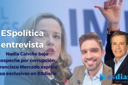 En el fondo de la imagen, Nadia Calviño, vicepresidenta y Ministra del Gobierno de Pedro Sánchez