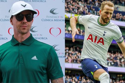 El exjugador del Real Madrid, Guti, y el delantero del Tottenham, Harry Kane.