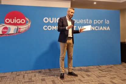 Federico Pareja, director Comercial y de Marketing de OUIGO España, durante la presentación de esta mañana.