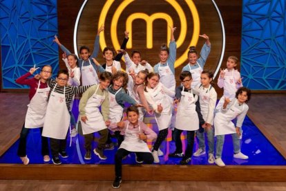 Concursantes de una de las ediciones de Masterchef Junior.