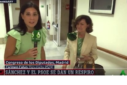 Intervención televisiva de Carmen Calvo en La Sexta.