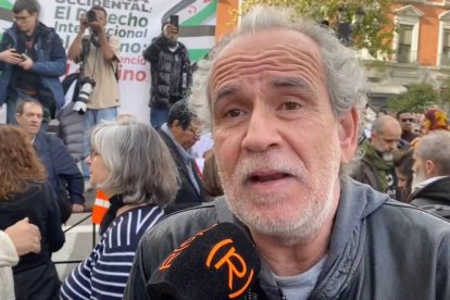 Willy Toledo en una manifestación pro Palestina