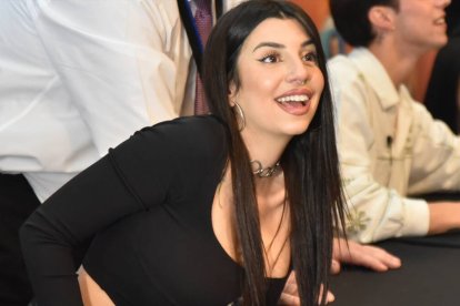 Naiara durante la firma de discos de la edición Operación Triunfo 2023 el pasado 27 de enero.