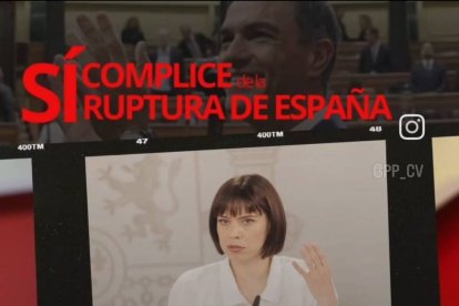 Captura del vídeo del PP.