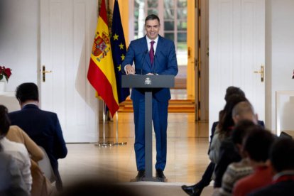 Pedro Sánchez en su balance de fin de año