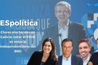 Al fondo de la imagen se ve a Alfonso Rueda, candidato del PP a la Xunta de Galicia